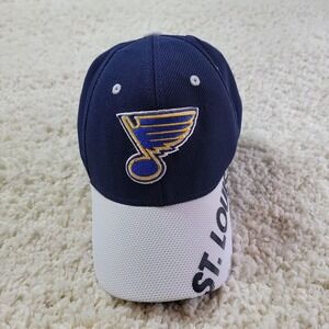 Reebok St Louis Blues NHL Hockey Flex Fit Center Ice Cap Hat Mens Fitted S/M